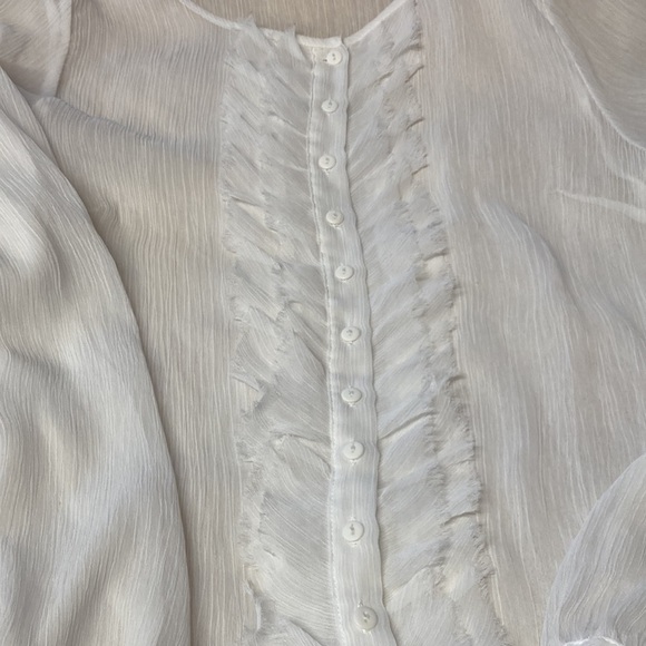 Mark sheer gauze long sleeve top size M - Picture 2 of 9